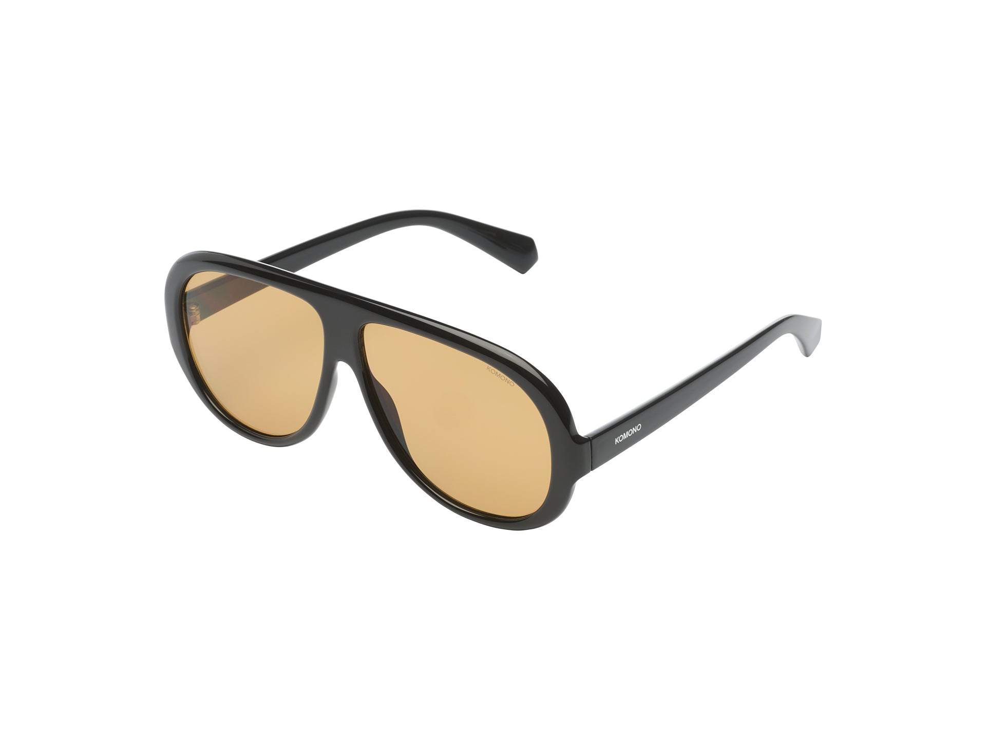 komono-tate-black-amber-lunettes-de-soleil-aviateur-surdimensionn-es-de-la-colle image 3