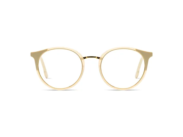 komono-eliot-milky-white-whitegold-lunettes-de-vue-forme-ronde-ail-e-plaquettes- image 1