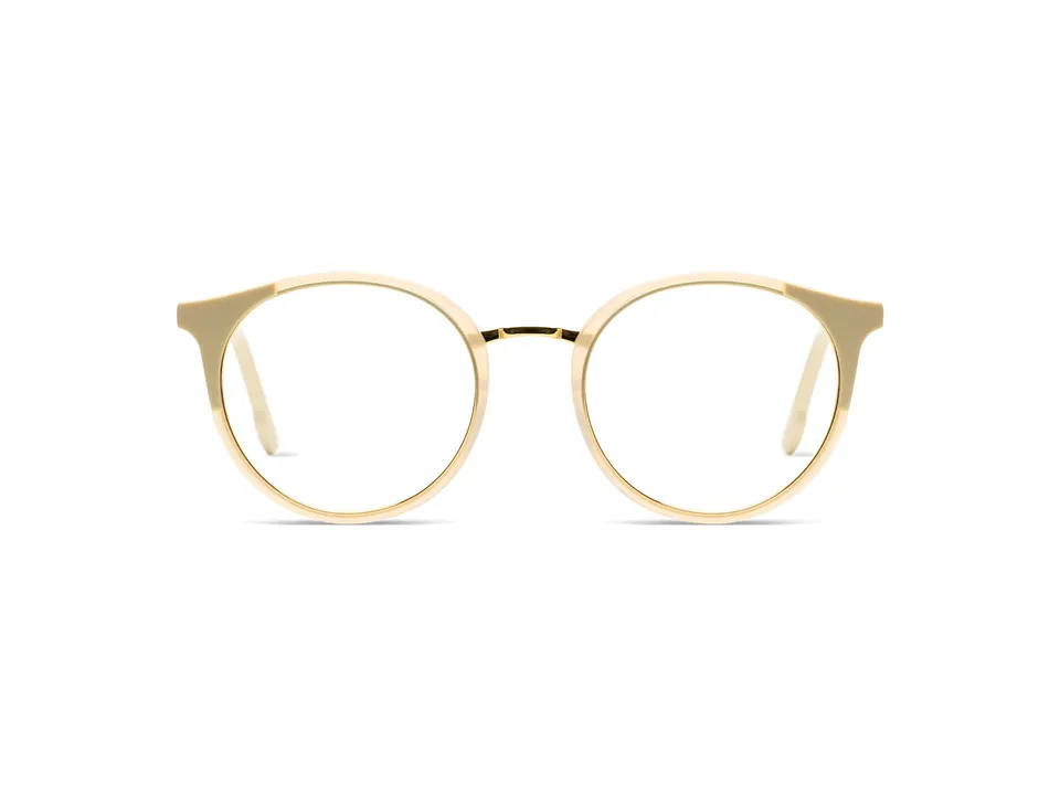 komono-eliot-milky-white-whitegold-lunettes-de-vue-forme-ronde-ail-e-plaquettes- image 1