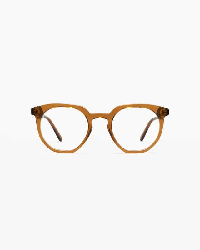 jimmy-fairly-la-lennon-lunettes-de-vue-hexagonales-homme-en-ac-tate-marron-verre image 1