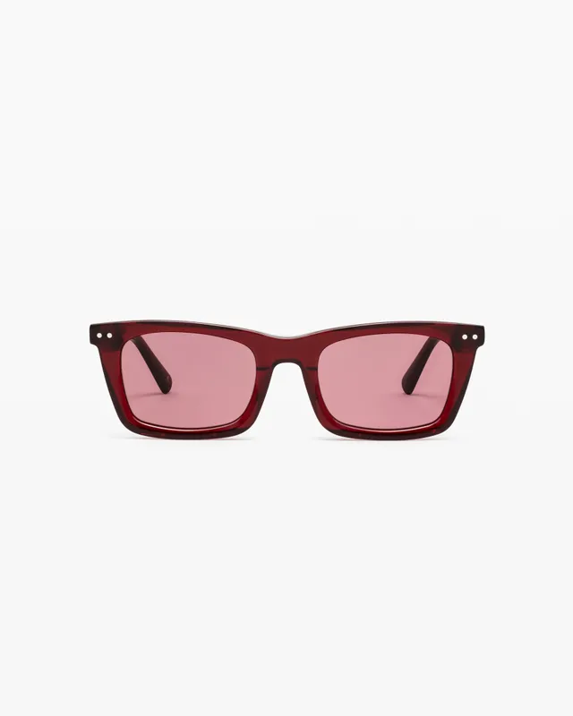jimmy-fairly-la-mara-lunettes-de-soleil-rectangulaires-rouges-femme-acier-inoxyd image 1