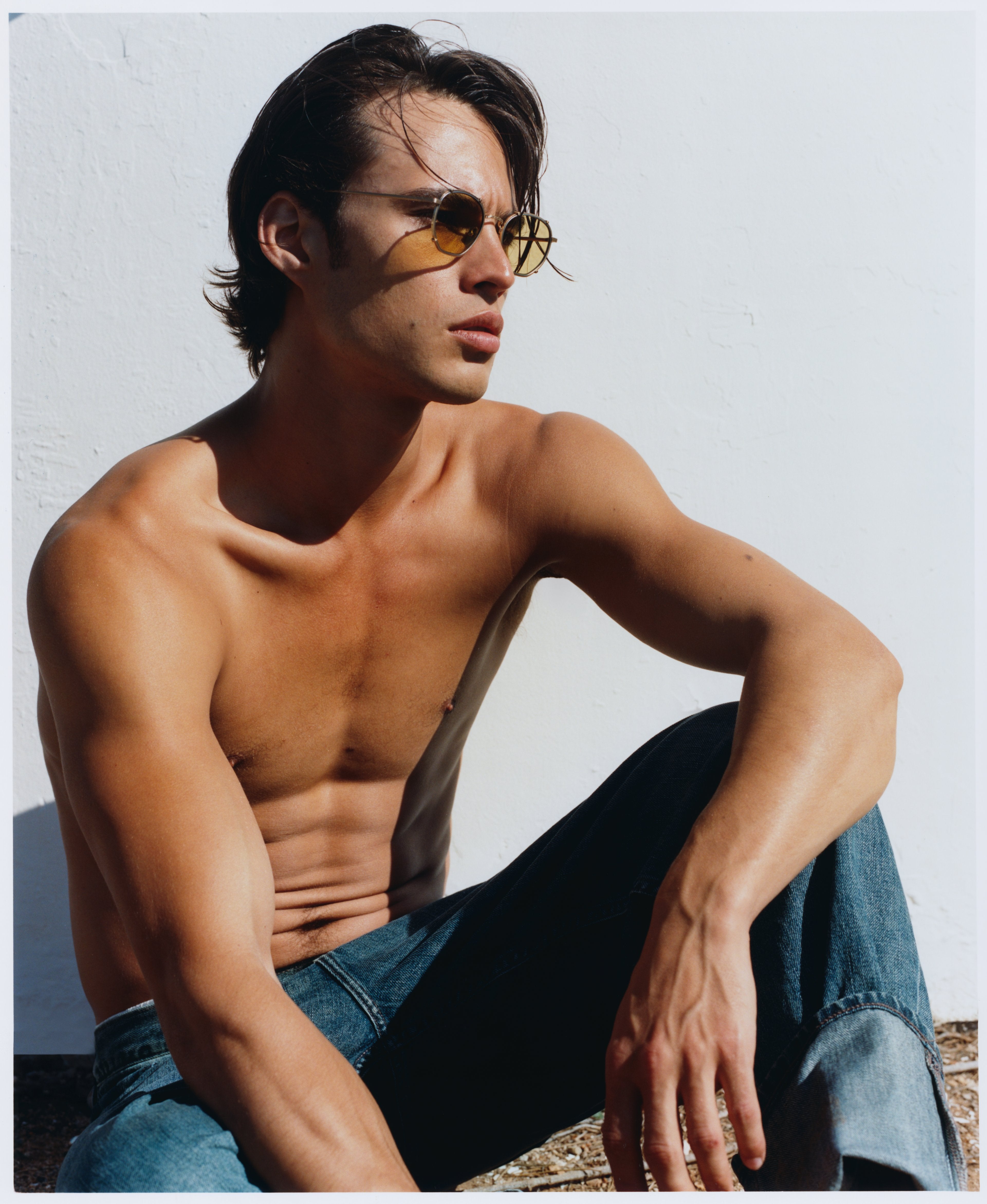 jimmy-fairly-la-wave-lunettes-de-soleil-rondes-en-titane-dor-taille-medium image 2