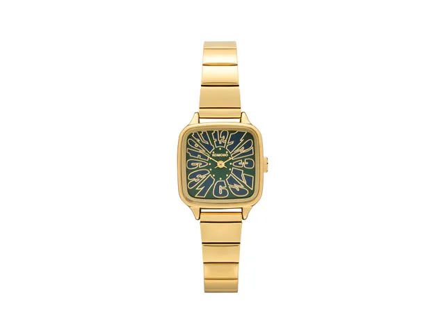 komono-kate-flower-trak-gold-green-montre-fleur-dor-e image 1