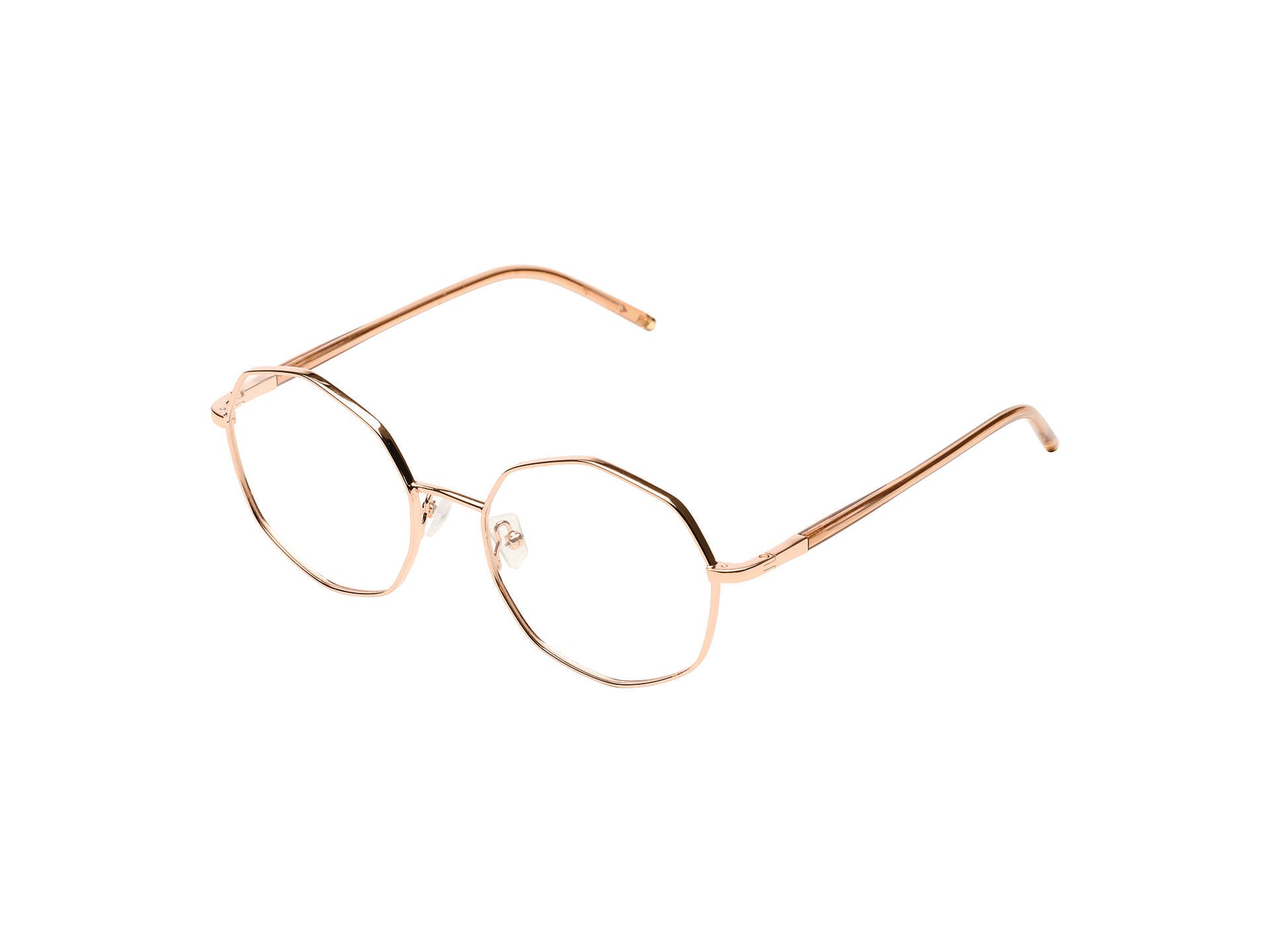 komono-sofia-rose-gold-glossy-rose-lunettes-de-vue-forme-octogonale-ac-tate-et-m image 2