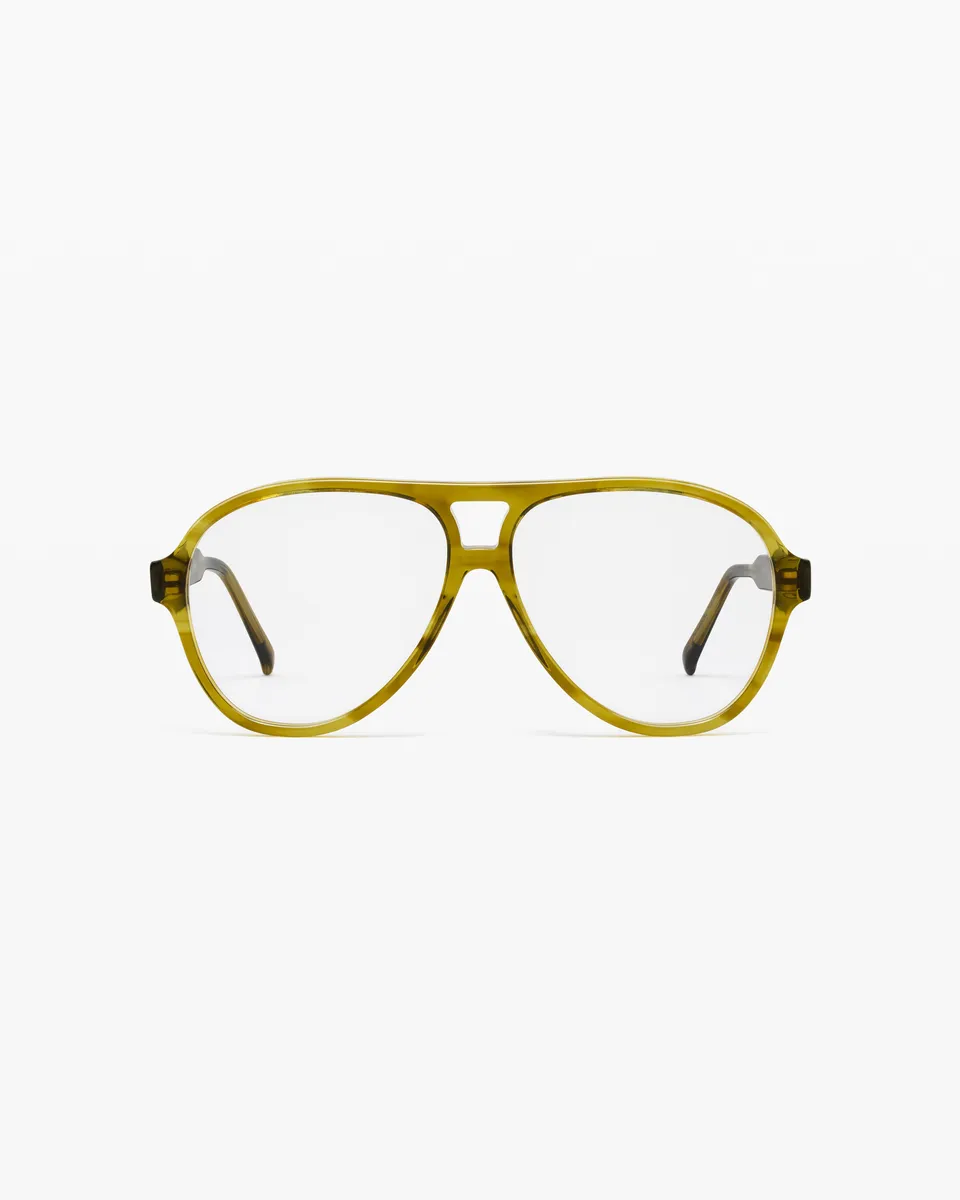 jimmy-fairly-la-tilda-lunettes-de-vue-aviateur-vertes-oversize-femme-visage-larg image 1