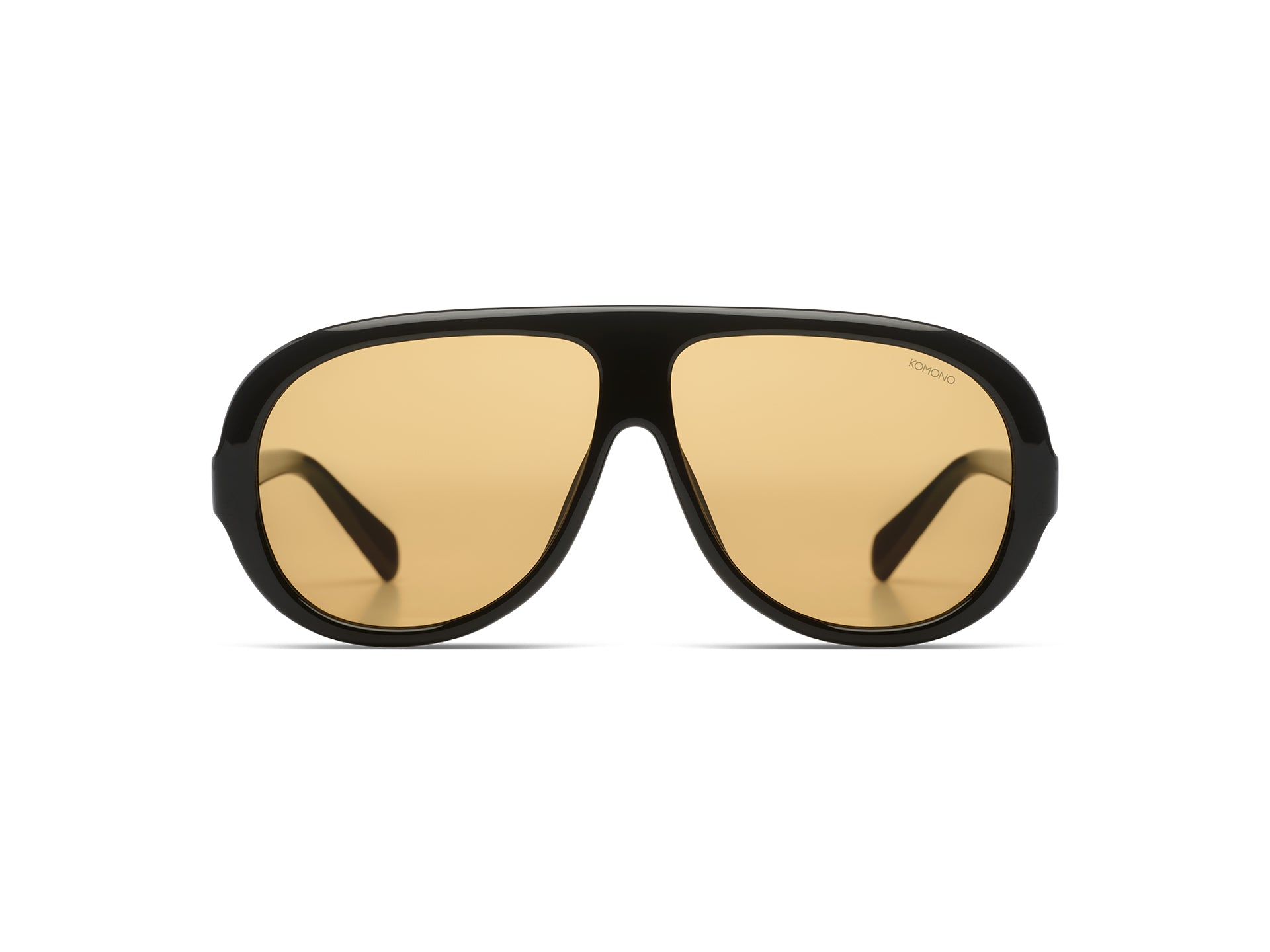 komono-tate-black-amber-lunettes-de-soleil-aviateur-surdimensionn-es-de-la-colle image 1