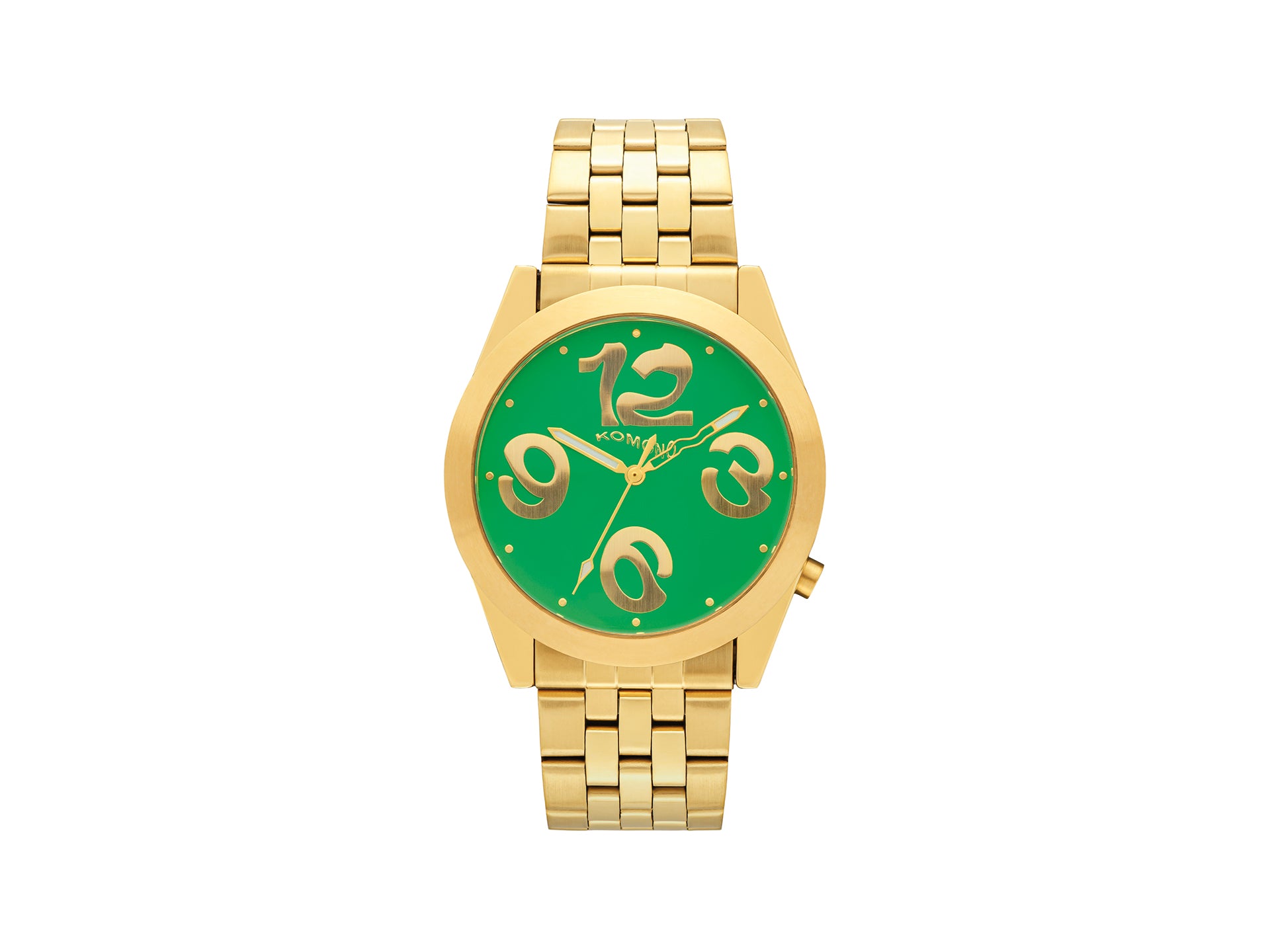 komono-ray-liquid-estate-gold-forest-montre-acier-inoxydable-bracelet-or image 1
