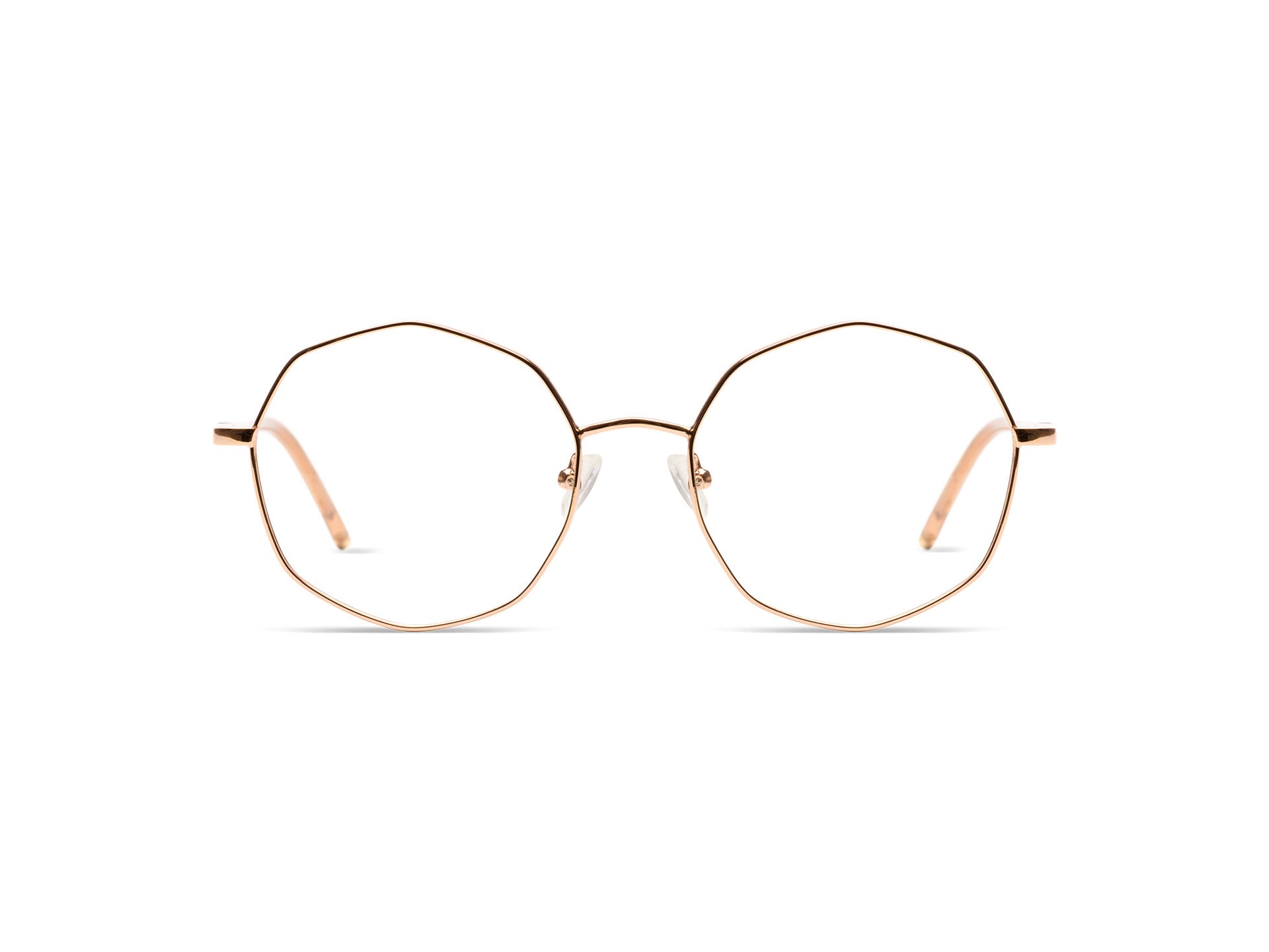 komono-sofia-rose-gold-glossy-rose-lunettes-de-vue-forme-octogonale-ac-tate-et-m image 1