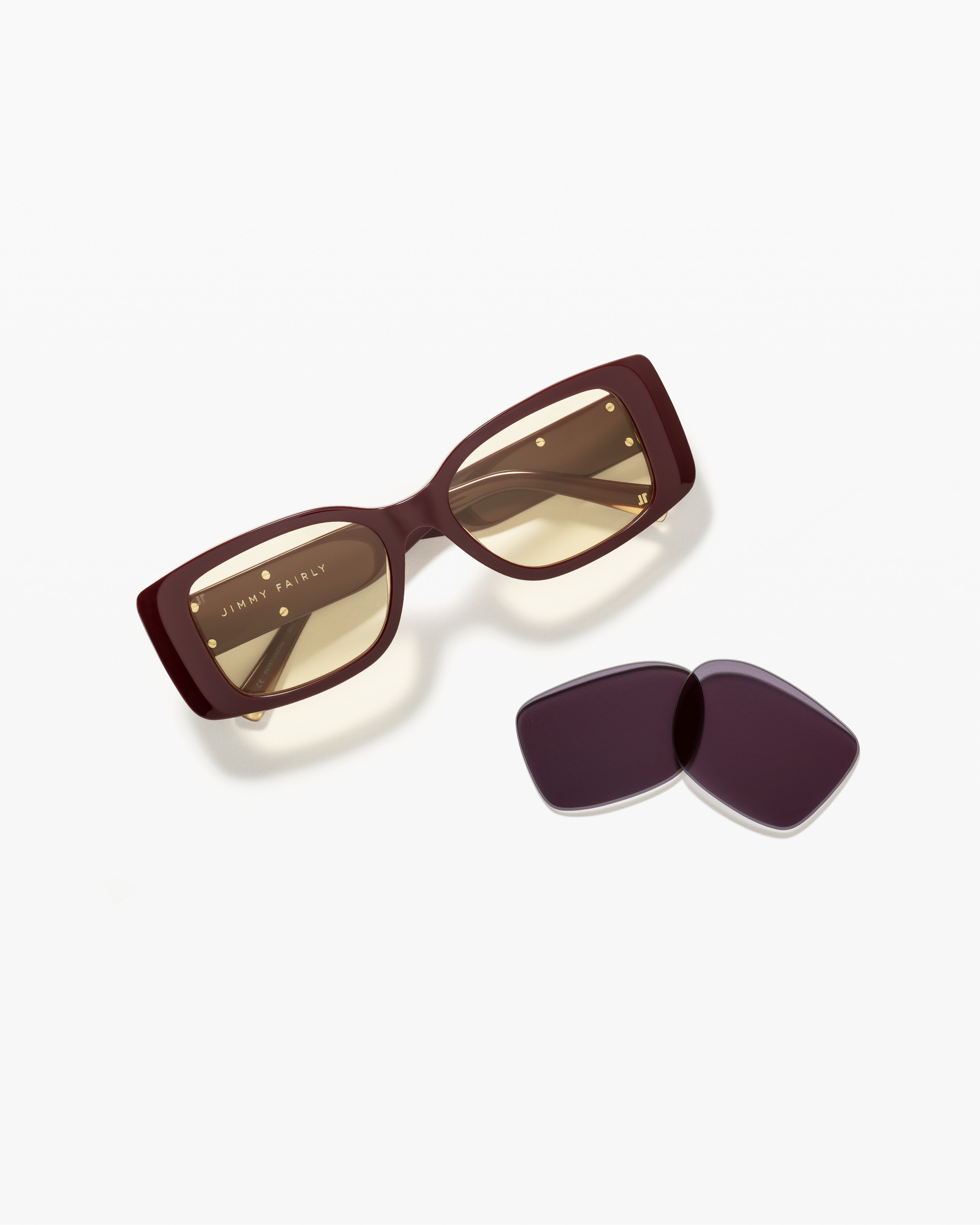 jimmy-fairly-la-olva-lunettes-de-soleil-rectangulaires-en-ac-tate-bordeaux-verre image 5