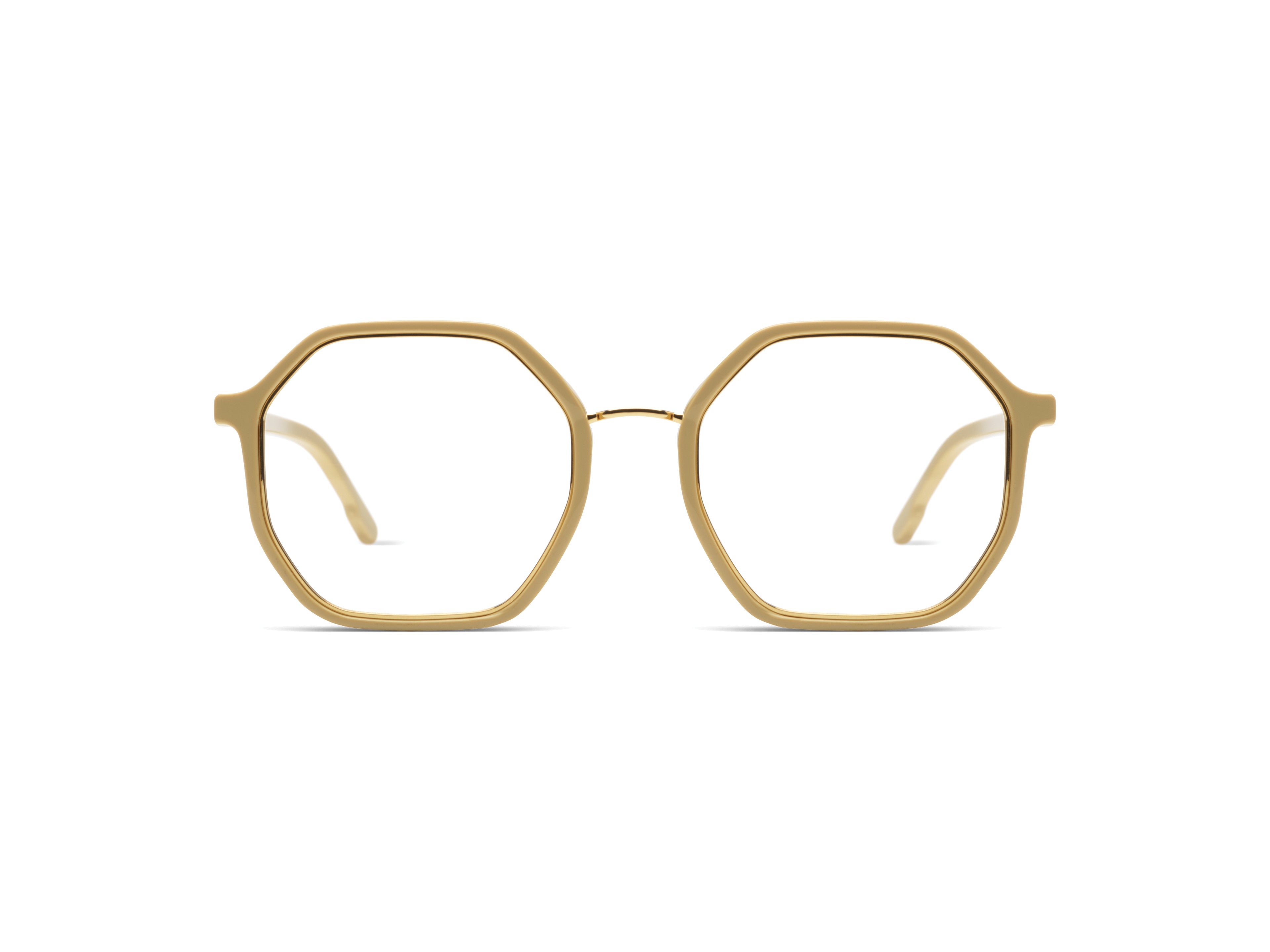 komono-idris-marshmallow-gold-lunettes-octogonales-femme image 1