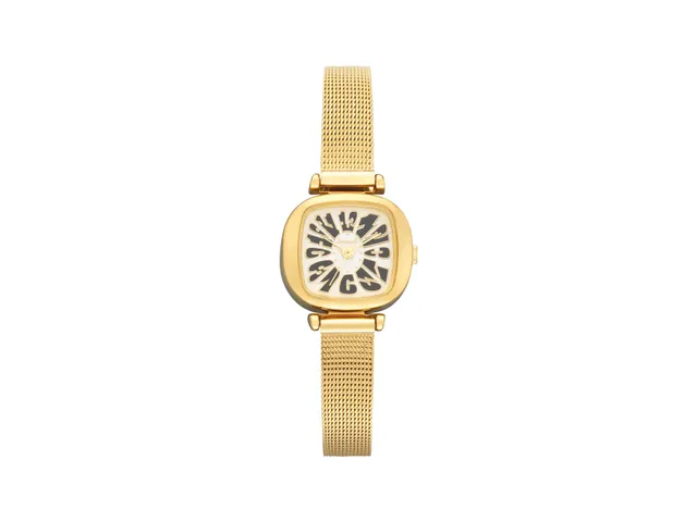 komono-moneypenny-flower-royale-gold-noir-montre-bracelet-minimaliste-dor-e-et-n image 1