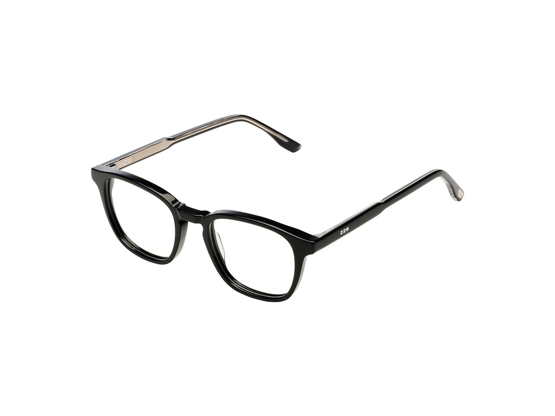 komono-marlon-black-rain-lunettes-de-vue-carr-es-ac-tate-avec-pont-trou-de-serru image 2