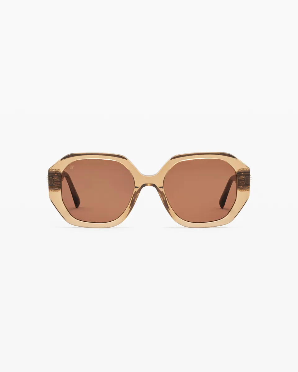 jimmy-fairly-la-cashew-lunettes-de-soleil-carr-es-oversize-marron-femme image 1