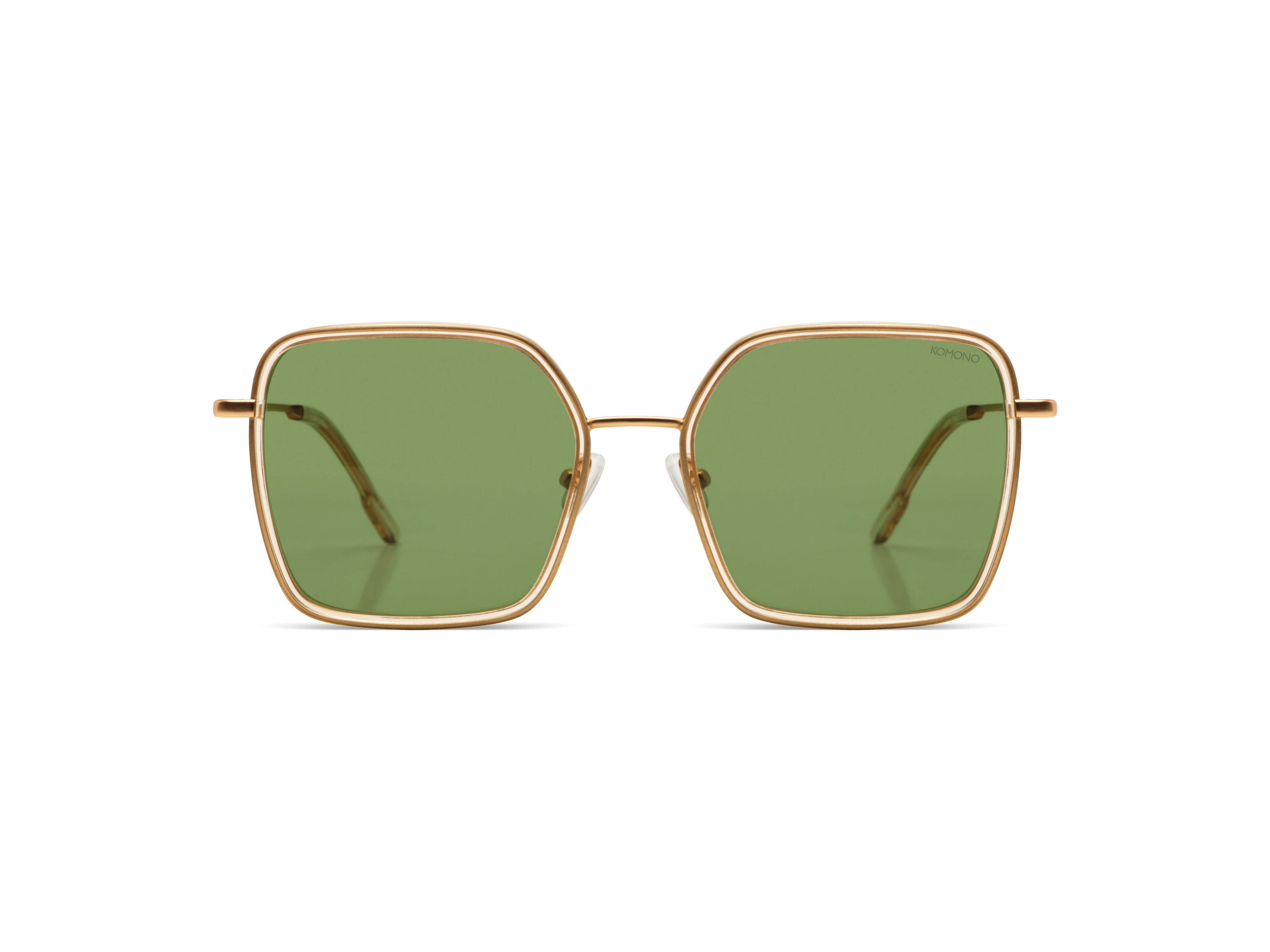 komono-audrey-champagne-rose-gold-matte-lunettes-de-soleil-oversize-polaris-es-a image 1