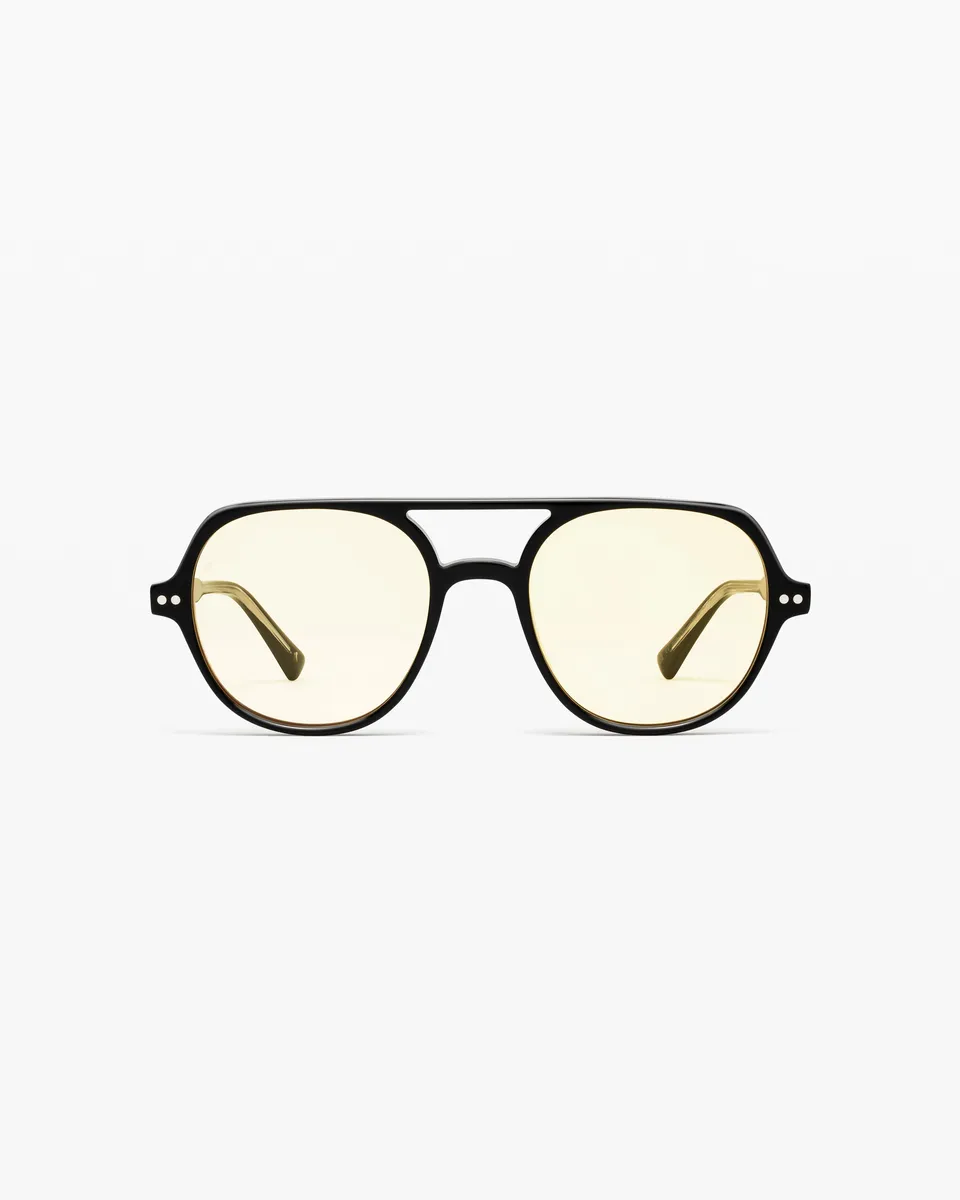 jimmy-fairly-la-lars-lunettes-de-soleil-aviateur-noires-en-ac-tate-verres-teint- image 1