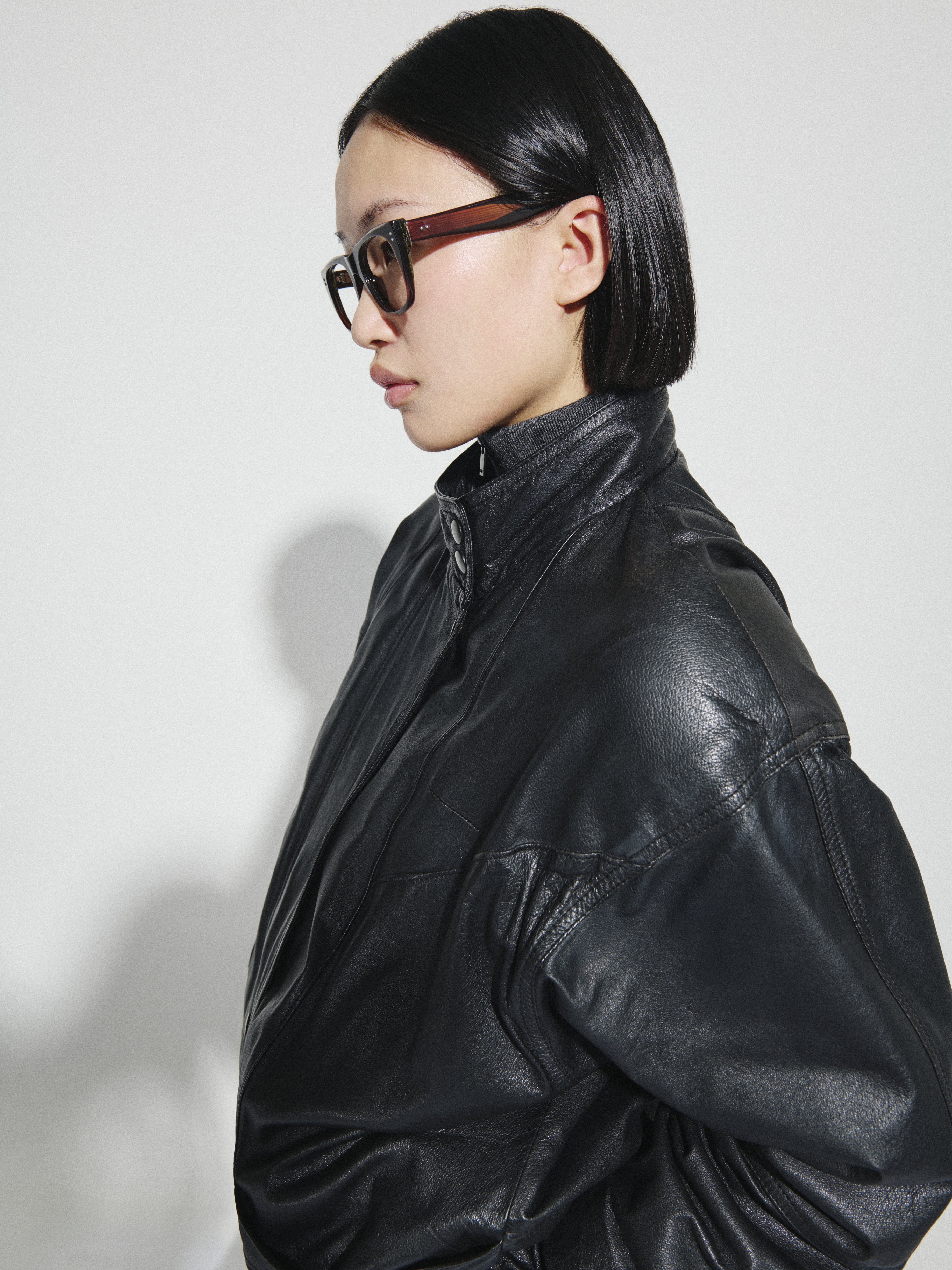 jimmy-fairly-la-bow-lunettes-de-vue-rectangulaires-oversize-marron-visage-large image 5