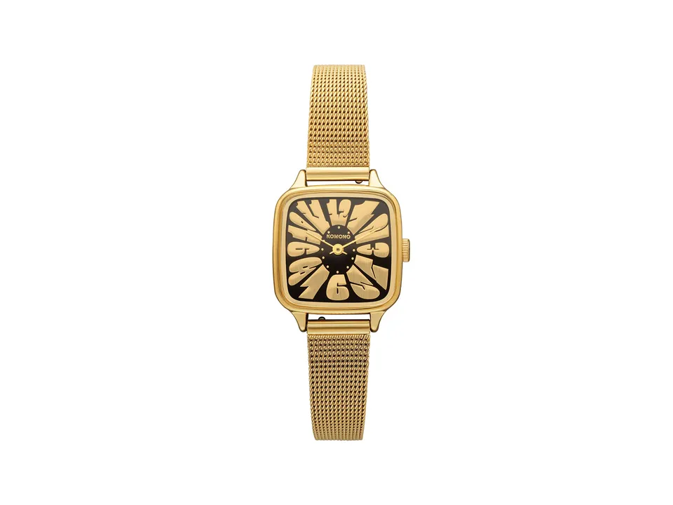komono-kate-flower-royale-montre-femme-gold-black image 1