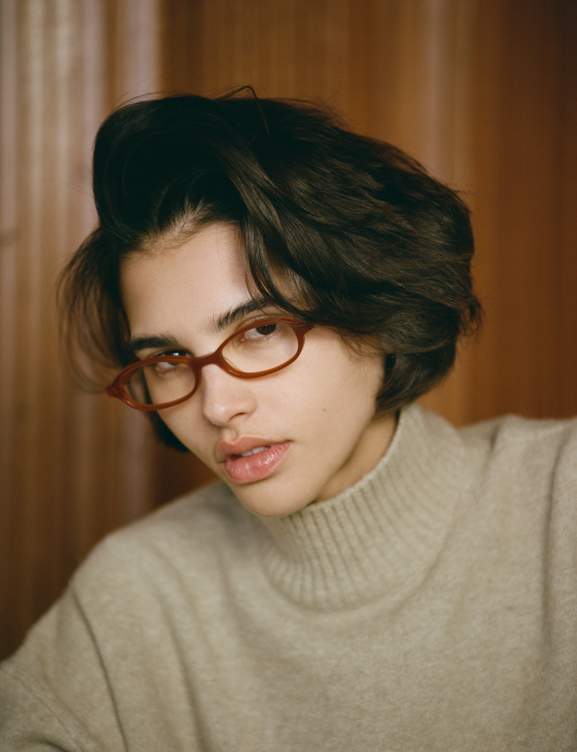 jimmy-fairly-la-kiva-lunettes-de-vue-ovales-en-ac-tate-de-cellulose-orange-taill image 2
