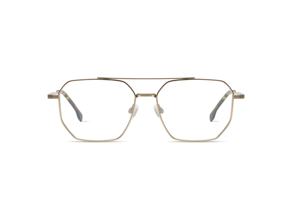 komono-hawk-white-gold-giraffe-lunettes-de-vue-en-titane-monture-l-g-re-premium image 1