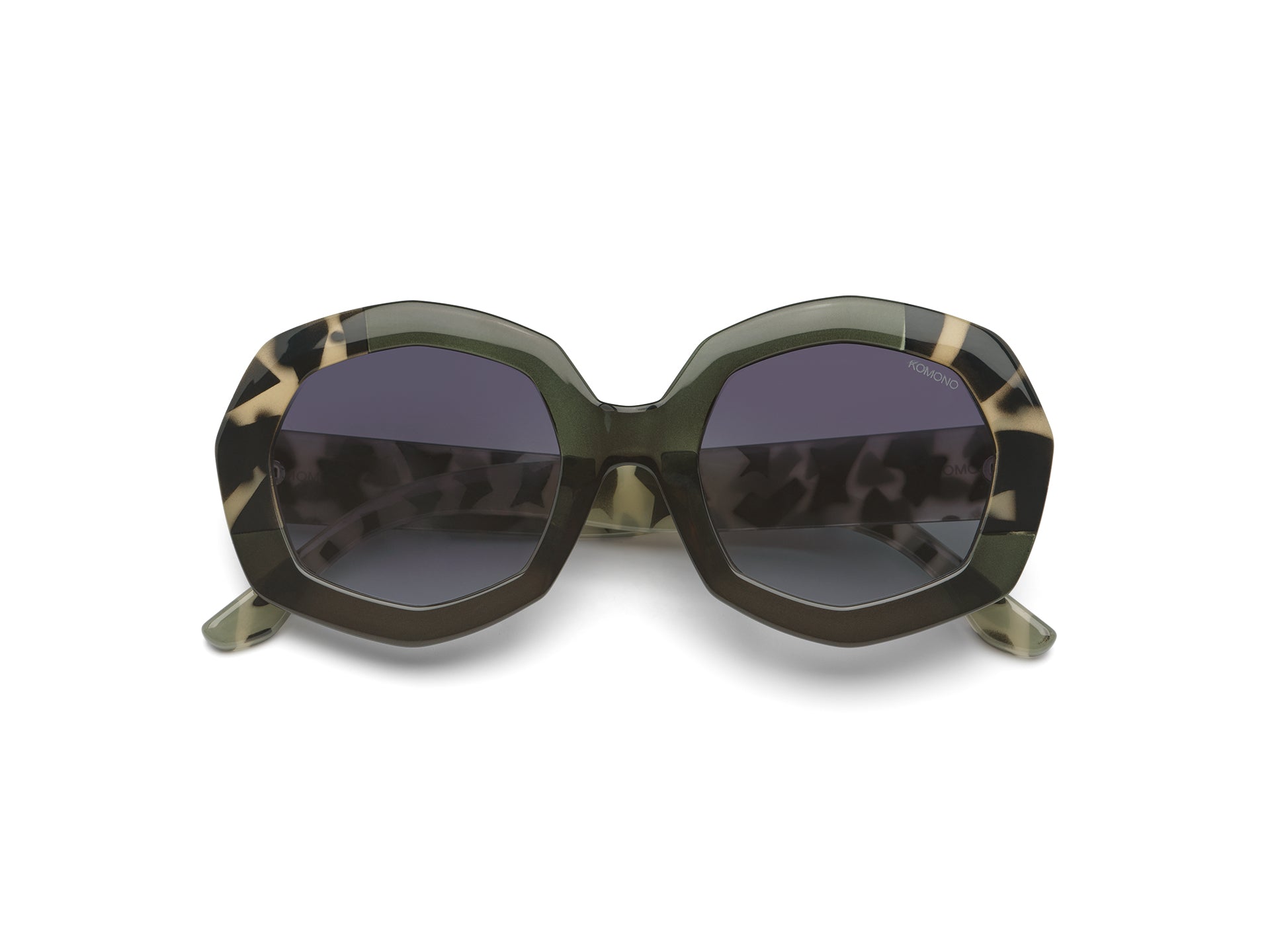 komono-amy-emerald-bobcat-lunettes-de-soleil-octogonales-en-nylon-bio-verres-ver image 1