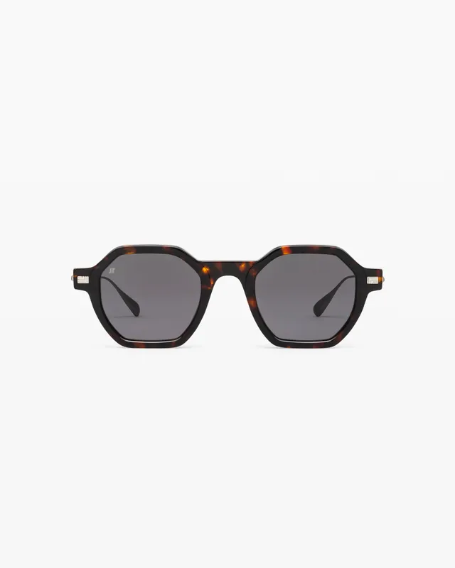 jimmy-fairly-la-telio-lunettes-de-soleil-hexagonales-titane-et-ac-tate-caille-fo image 1