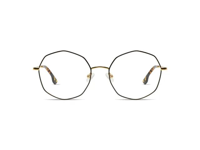 komono-sofia-lunettes-de-soleil-black-gold-octogonales image 1