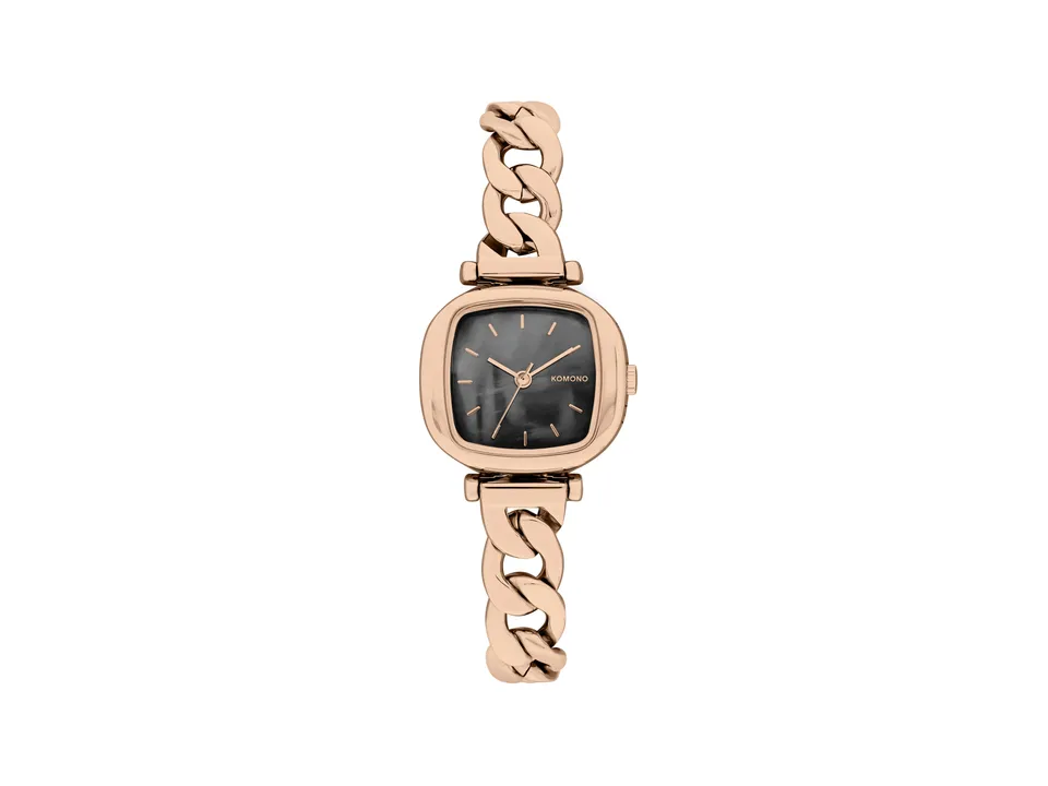 komono-moneypenny-revolt-rose-gold-black-montre-bracelet-femme-minimalist-acier- image 1