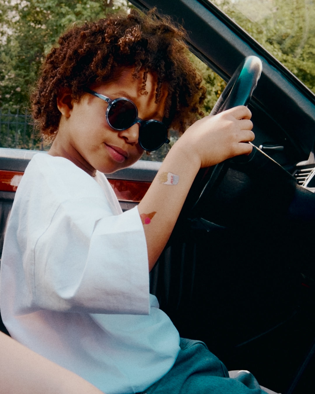 jimmy-fairly-la-mini-gadjo-s-lunettes-rondes-enfant-en-ac-tate-bleues-taille-s image 2