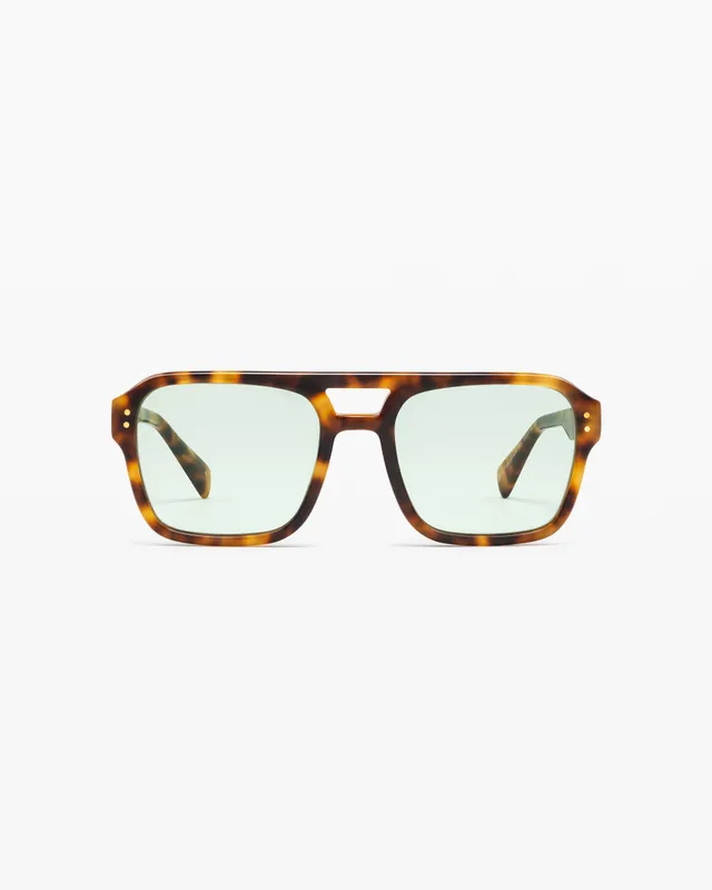 jimmy-fairly-la-alex-lunettes-solaires-aviateur-homme-en-ac-tate-caille-fonc-ver image 1