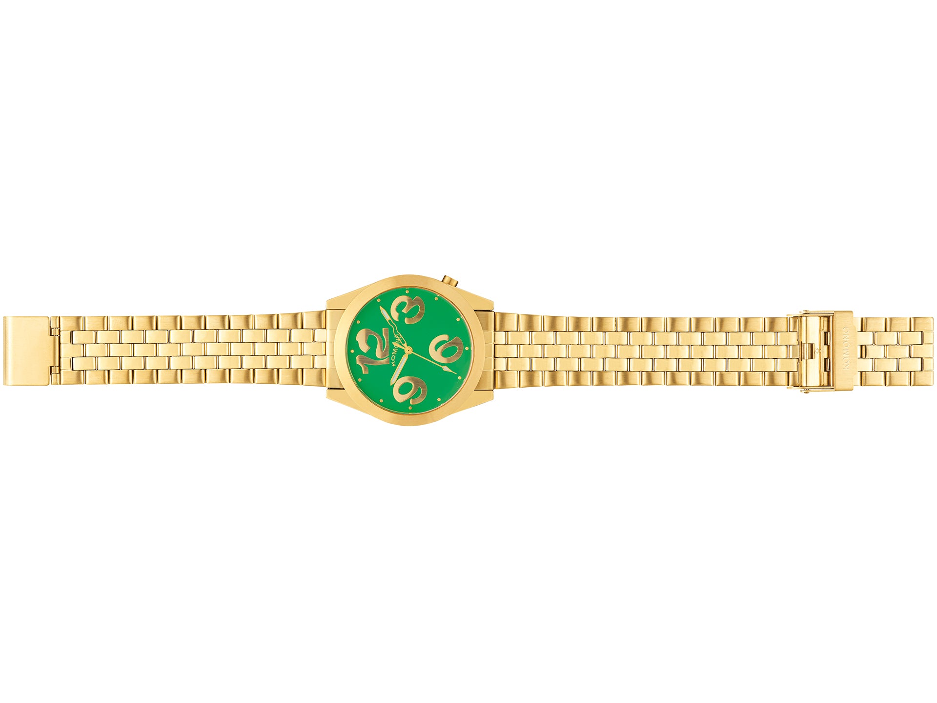 komono-ray-liquid-estate-gold-forest-montre-acier-inoxydable-bracelet-or image 2