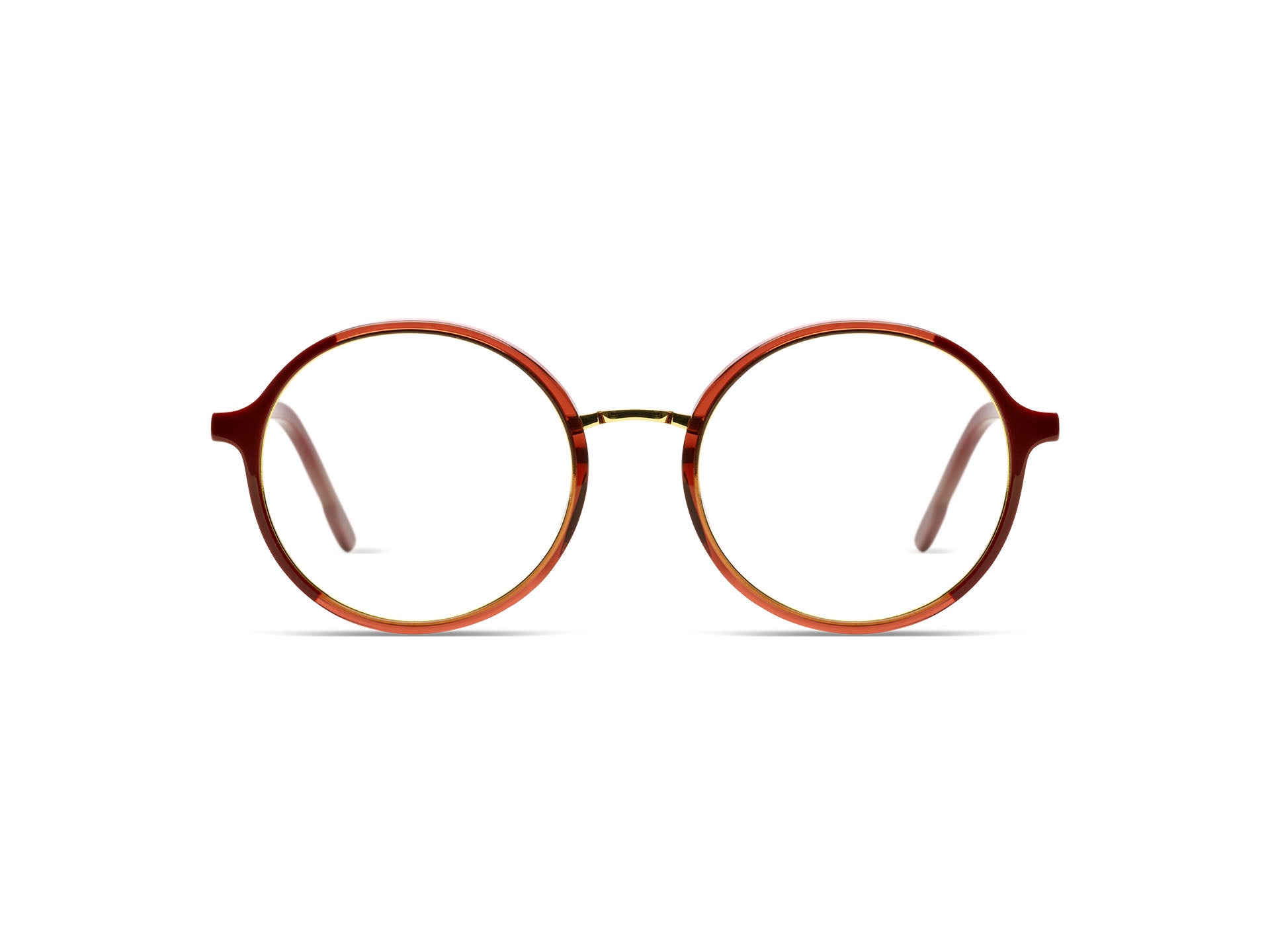 komono-alvie-maroon-rose-gold-matte-lunettes-de-vue-rondes image 1