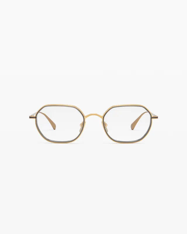jimmy-fairly-la-kyo-lunettes-de-vue-rondes-titane-dor-japon-homme image 1