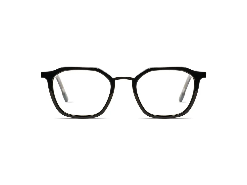komono-hugo-black-rain-black-lunettes-de-vue-mixte-ac-tate-et-acier image 1