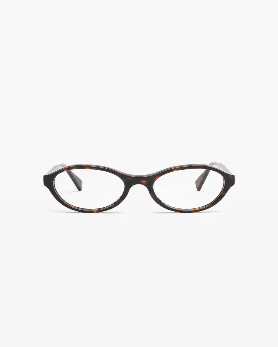 jimmy-fairly-la-meg-lunettes-de-vue-ovales-en-ac-tate-caille-fonc-e-style-90s image 1