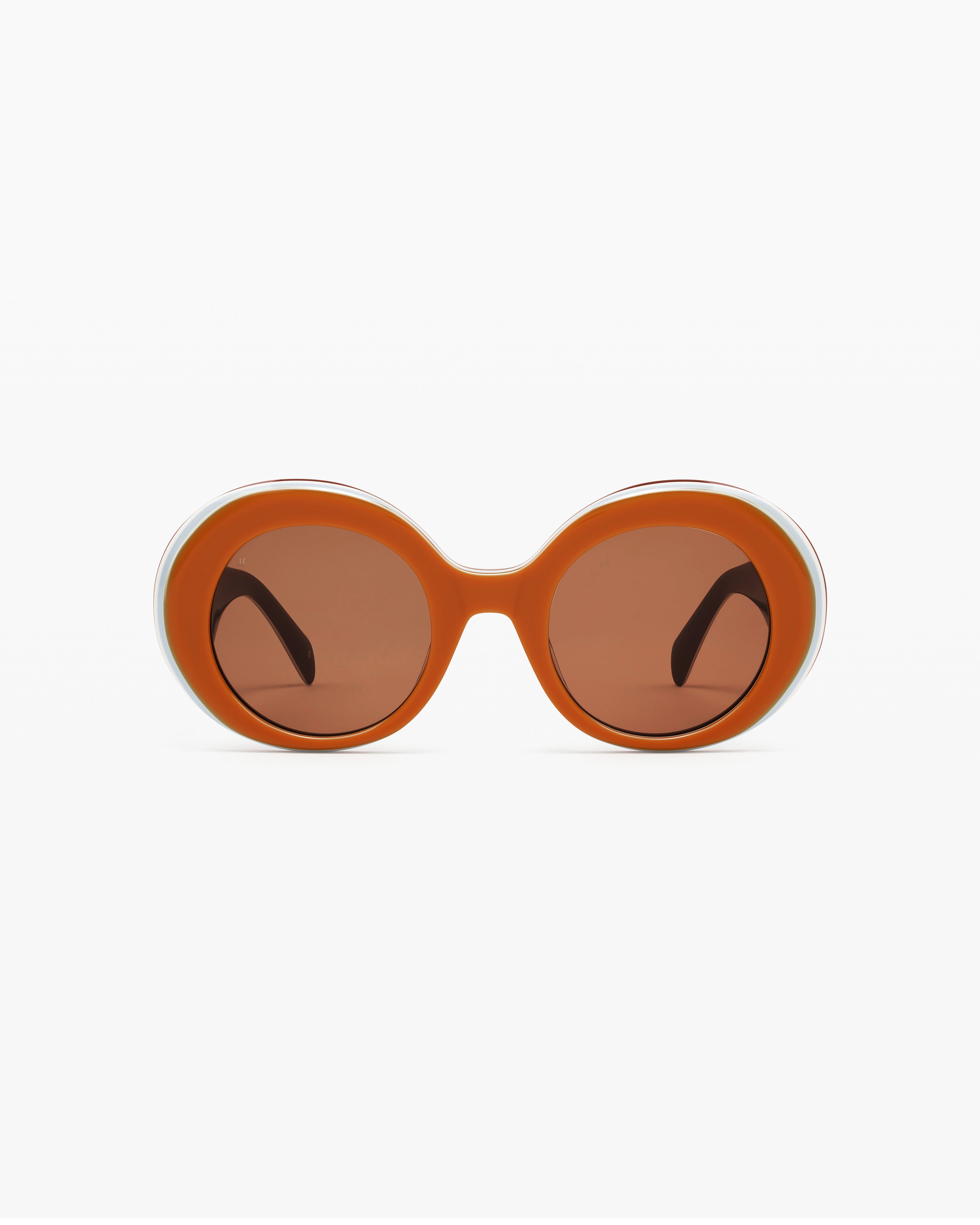 jimmy-fairly-la-bora-lunettes-de-soleil-rondes-oversize-en-ac-tate-orange-femme image 1