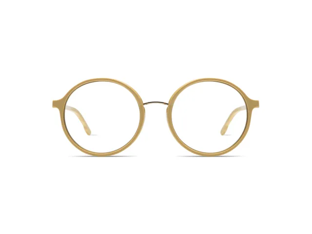 komono-alvie-marshmallow-silver-matte-lunettes-de-vue-rondes-acier-et-ac-tate image 1