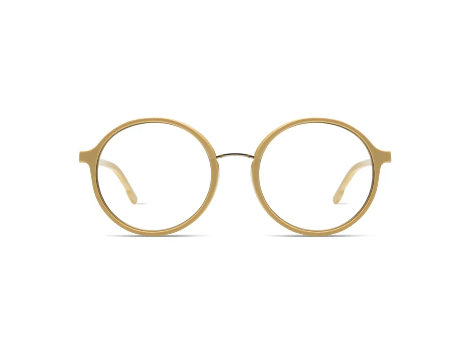 komono-alvie-marshmallow-silver-matte-lunettes-de-vue-rondes-acier-et-ac-tate image 1