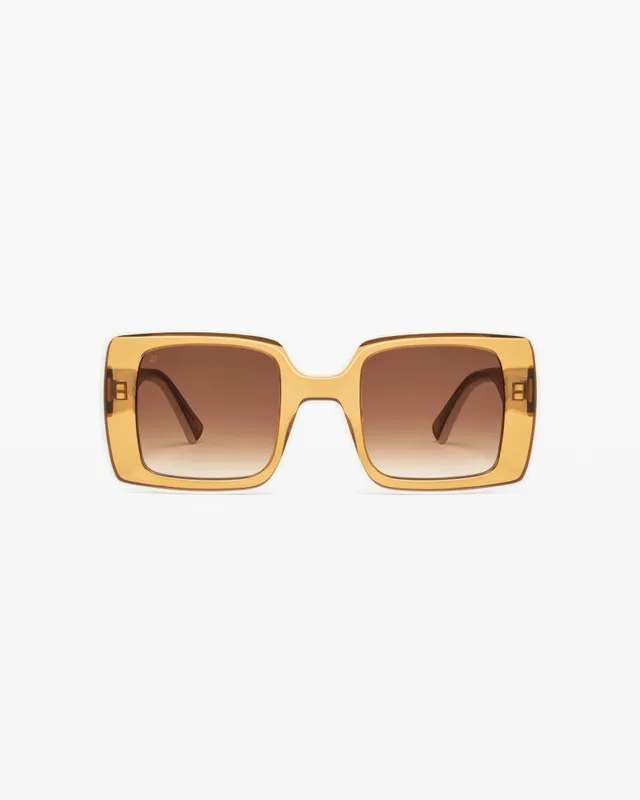 jimmy-fairly-la-sunset-lunettes-de-soleil-carr-es-oversize-marron image 1