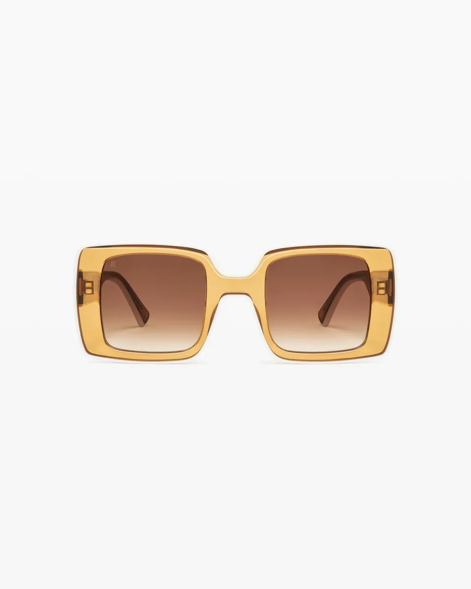 jimmy-fairly-la-sunset-lunettes-de-soleil-carr-es-oversize-marron image 1