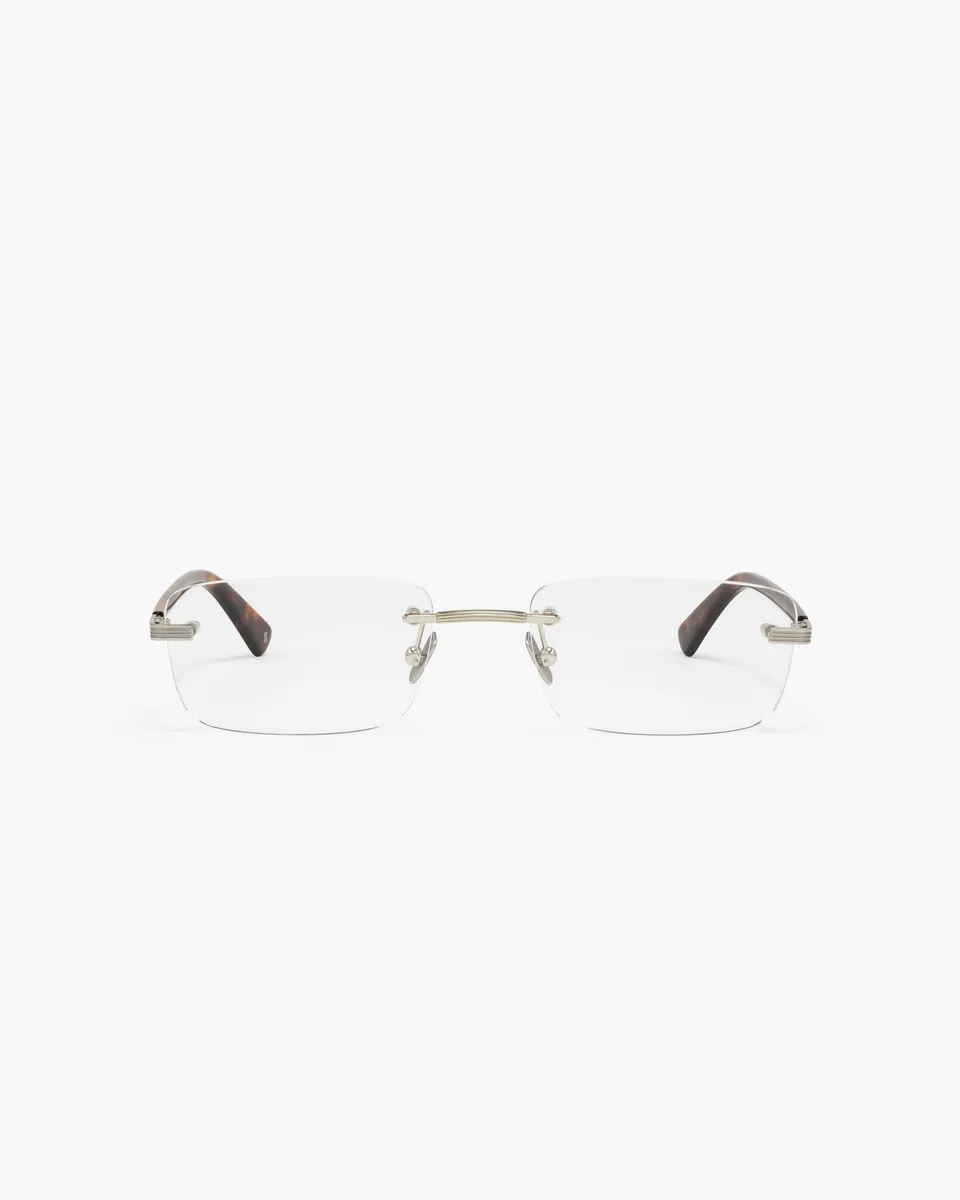 jimmy-fairly-la-wald-lunettes-de-vue-rectangulaire-argent-homme-visage-large image 1