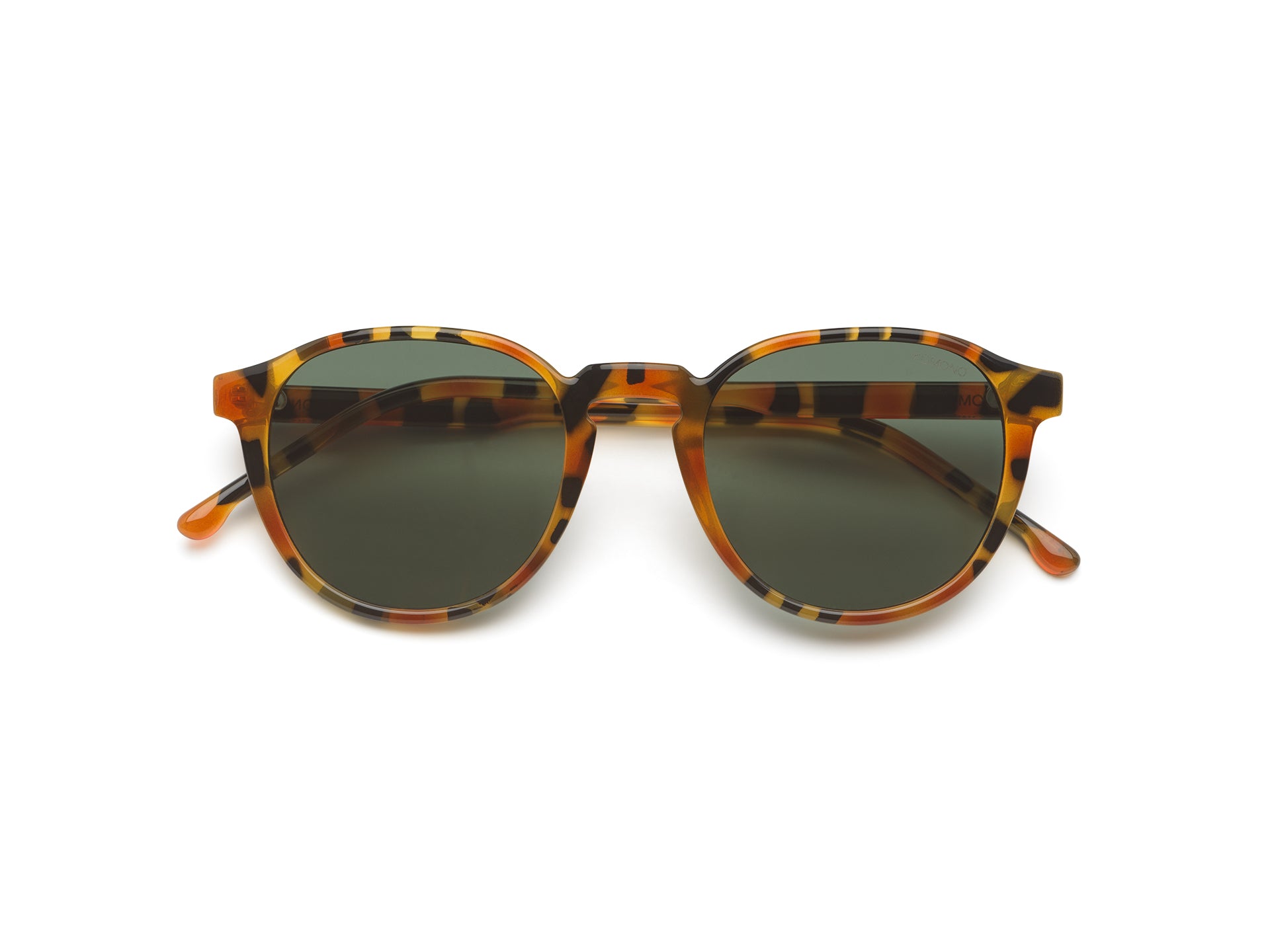 komono-liam-amber-shell-lunettes-de-soleil-rondes-en-nylon-bio-taille-medium image 1