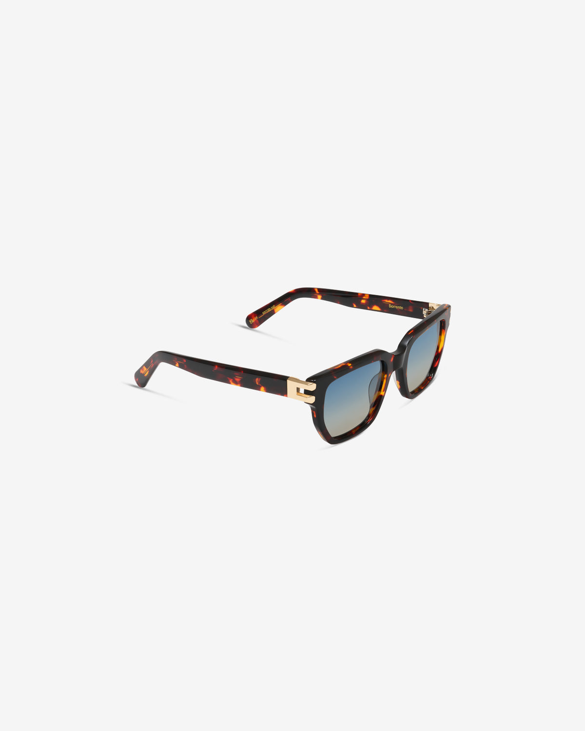 le-petit-lunetier-sorrento-ecaille-lunettes-de-soleil-rectangulaires-rivets-dor- image 3