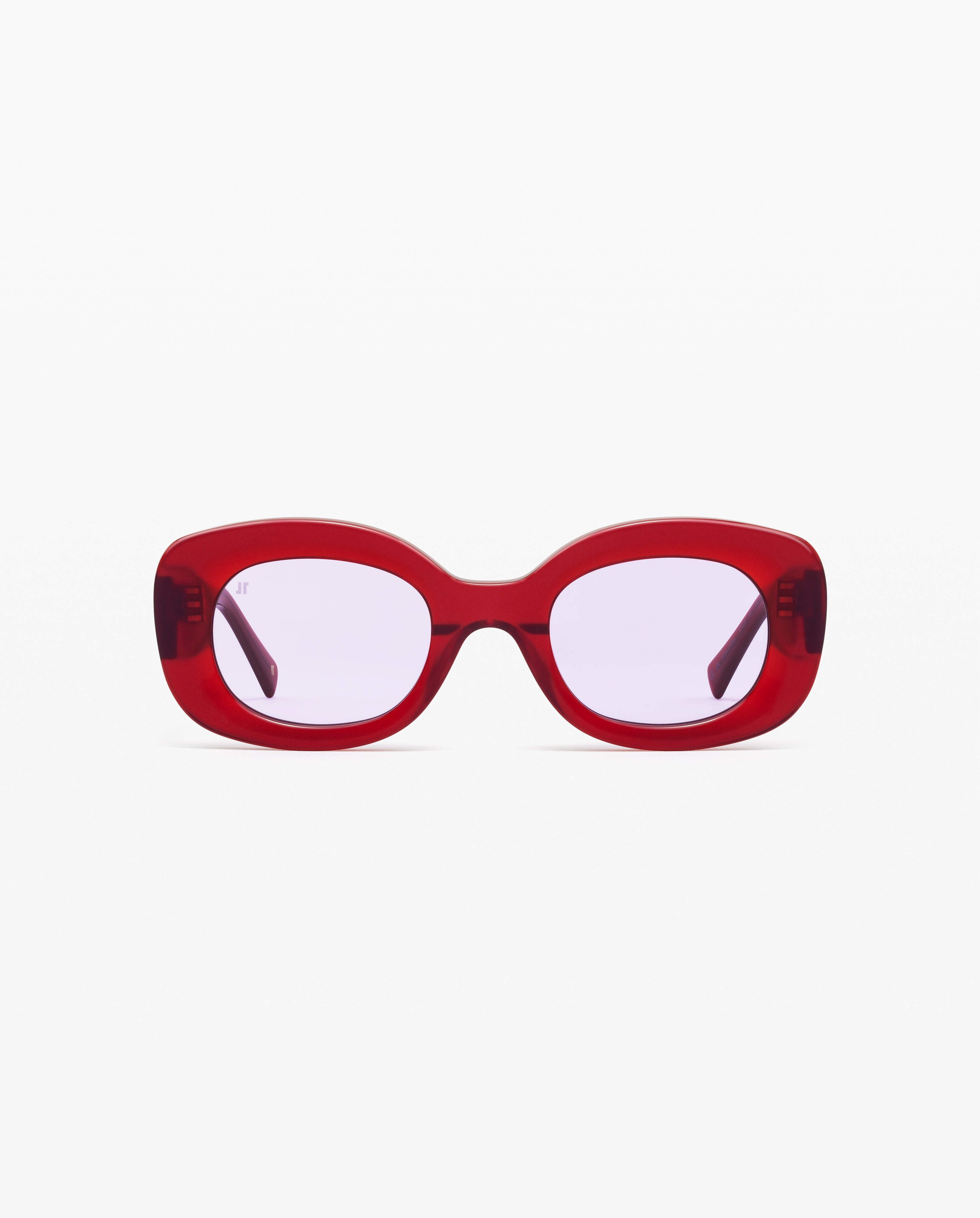 jimmy-fairly-la-cinnamon-lunettes-de-soleil-femme-ovale-rouge-verres-color-s image 1
