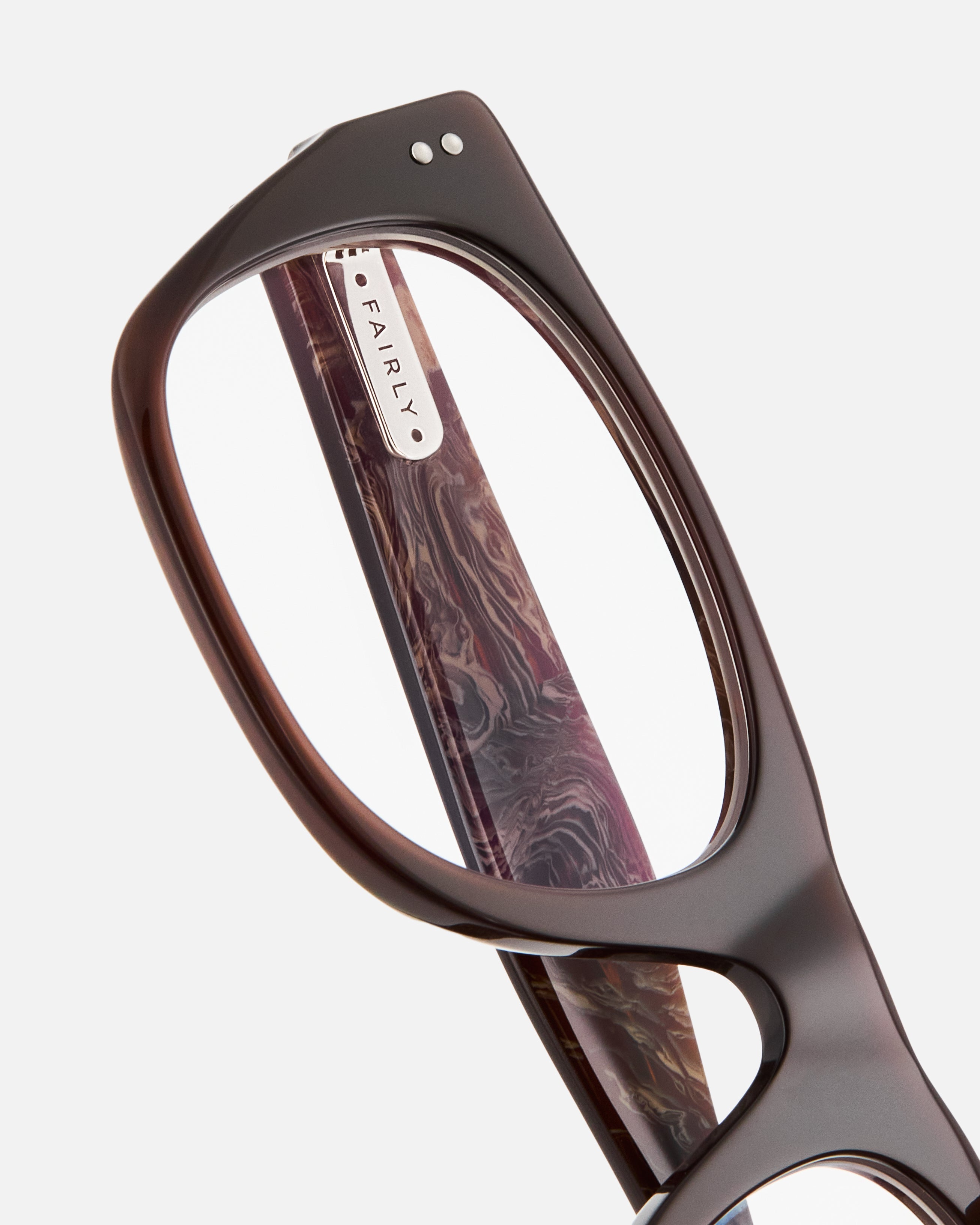 jimmy-fairly-la-bow-lunettes-de-vue-rectangulaires-oversize-marron-visage-large image 6