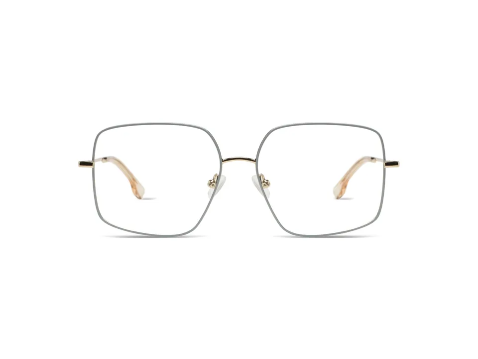 komono-amelia-babyblue-white-gold-glossy-lunettes-de-vue-aviateur-oversize image 1