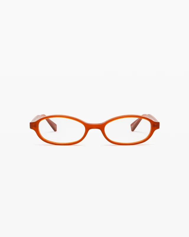 jimmy-fairly-la-kiva-lunettes-de-vue-ovales-en-ac-tate-de-cellulose-orange-taill image 1