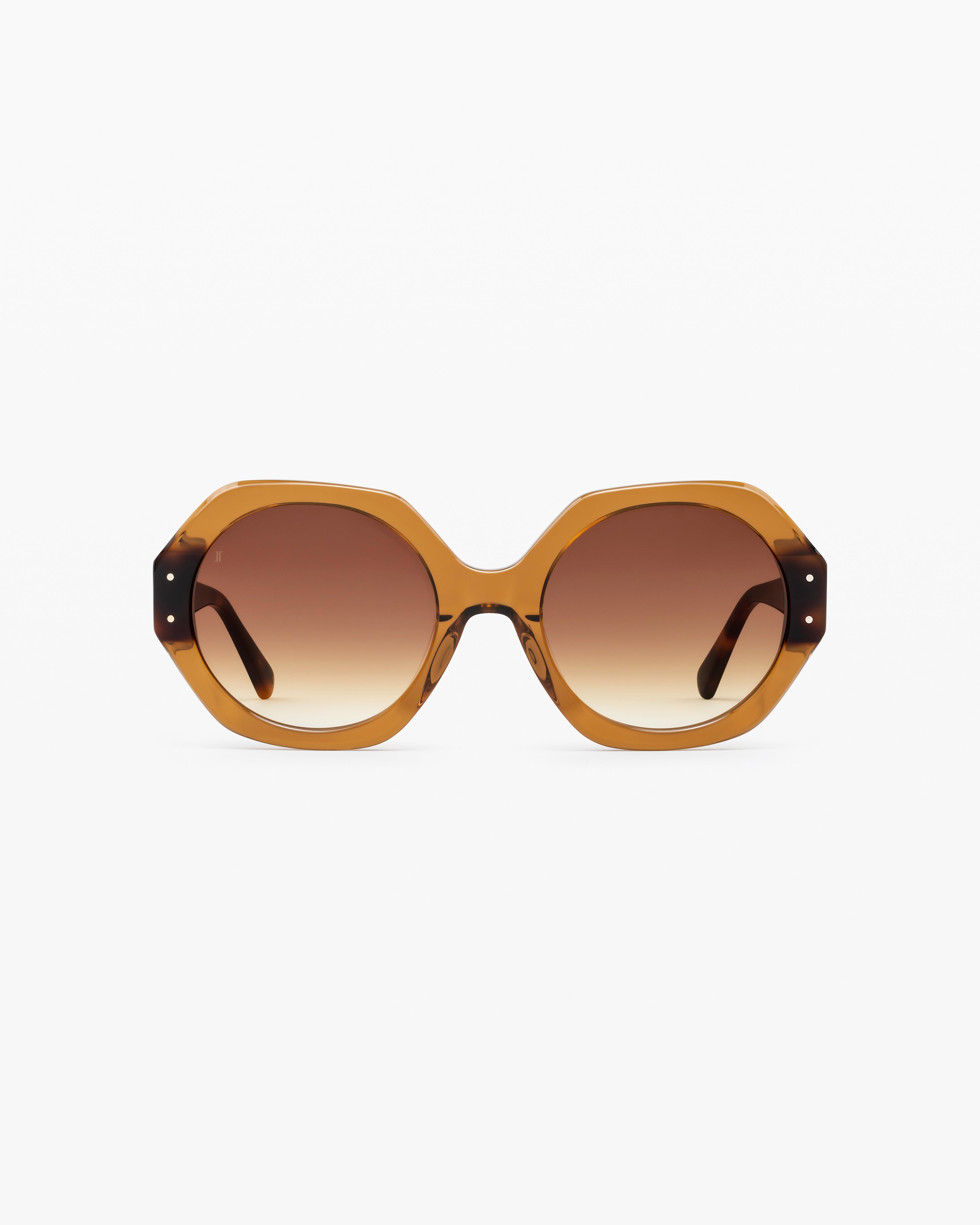 jimmy-fairly-la-elea-lunettes-de-soleil-hexagonales-oversize-en-ac-tate-marron-e image 1