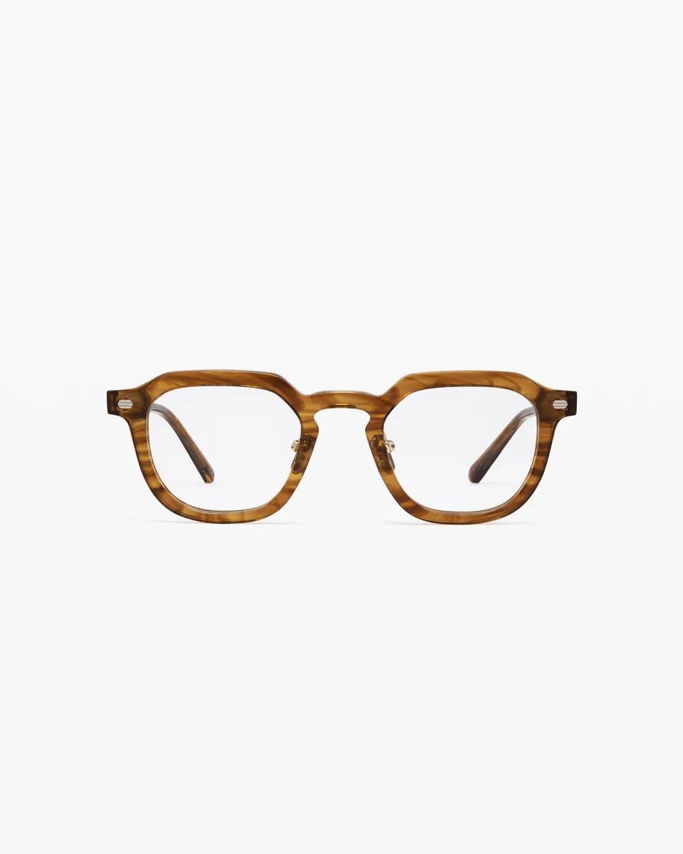 jimmy-fairly-la-ortis-l-lunettes-de-vue-rectangulaires-en-ac-tate-marron-homme image 1
