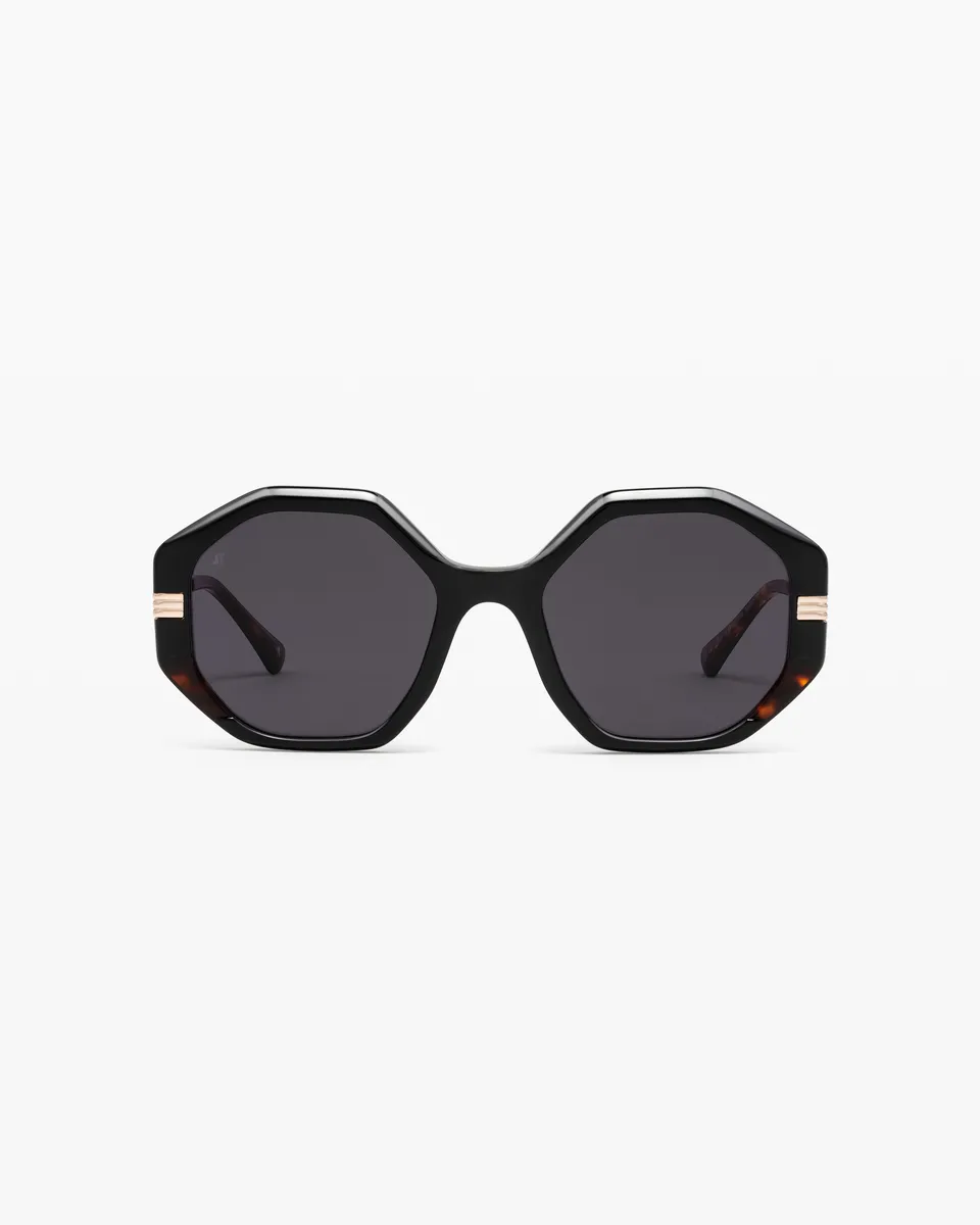 jimmy-fairly-la-aqua-lunettes-de-soleil-hexagonale-noire-femme-cat-gorie-3 image 1