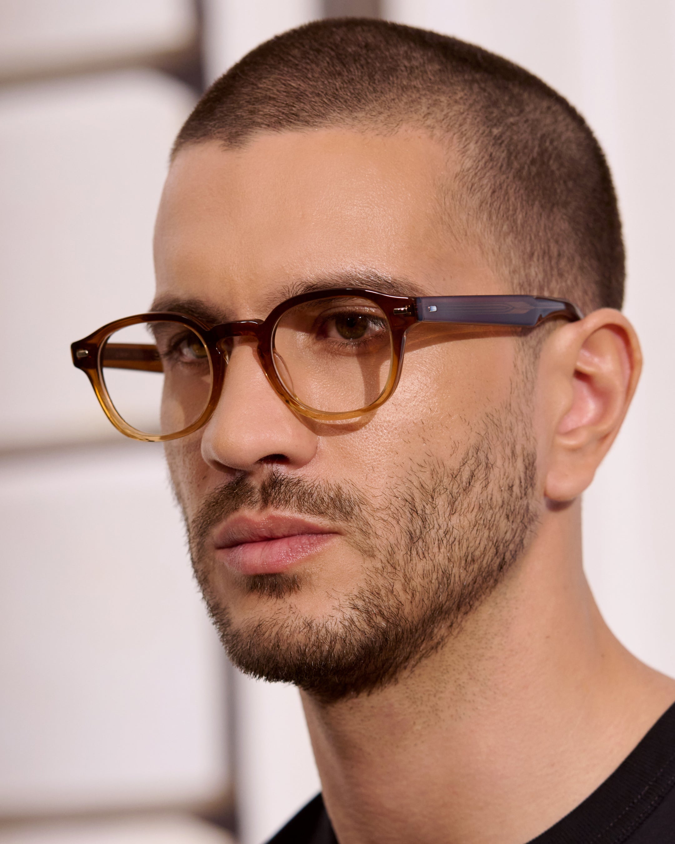 jimmy-fairly-la-fox-lunettes-de-vue-rectangulaires-marron-homme image 4